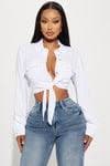 Feeling Adventurous Shirt - White | Fashion Nova
