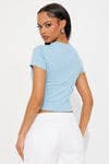 Bravo Below Deck Sailing Yacht Baby Tee - Light Blue | Fashion Nova