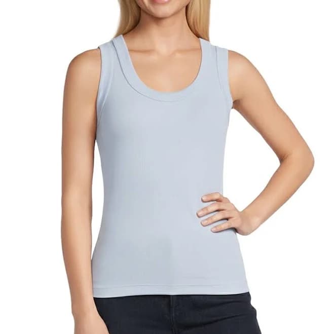 NIC + ZOE Perfect Knit Rib Scoop Tank Womens