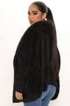 Snuggle Season Hooded Sherpa Jacket - Black | Fashion Nova