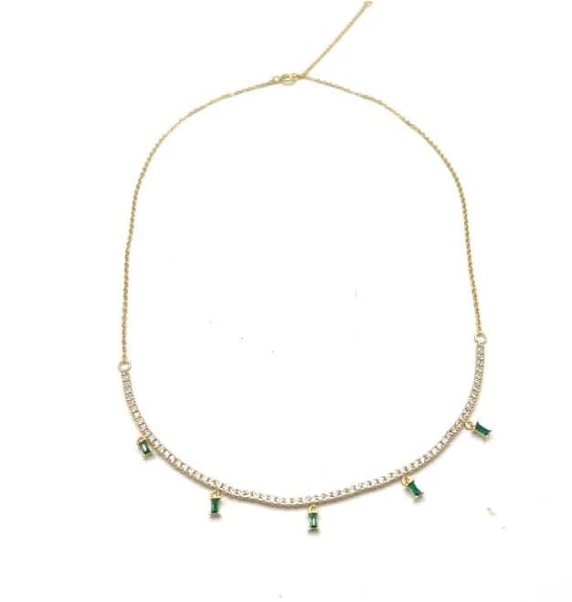 Emerald CZ Choker