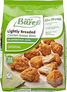 Chicken Lightly Breaded Breast Bites| Fully Cooked | 16 G Protein Frozen | 1.50 LB, 24 Ounce