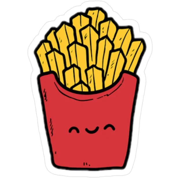 French Fries Mcdonald's Sticker