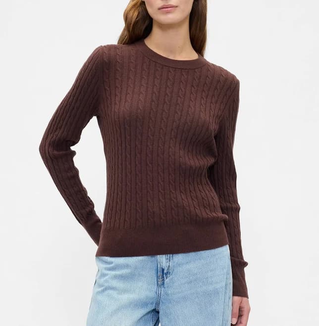 Gap Women's Cashsoft Cable-Knit Crewneck Sweater