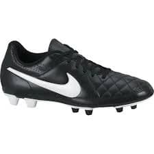 Nike TIEMPO RIO II FG Black White 631287-010 Men's Soccer Cleats