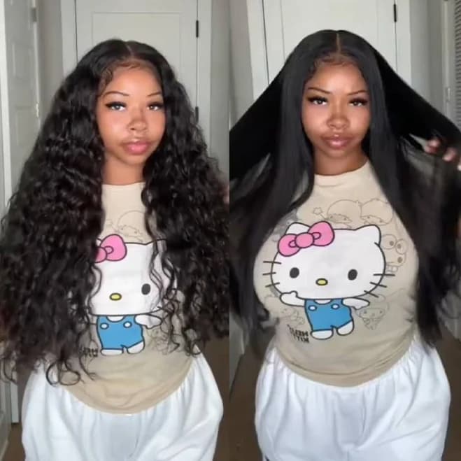Wet and Wavy Deep Wave Pre Plucked Lace Front Wigs