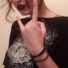 Lip Service Wolf Pentagram crop top Size M #lace... | Depop