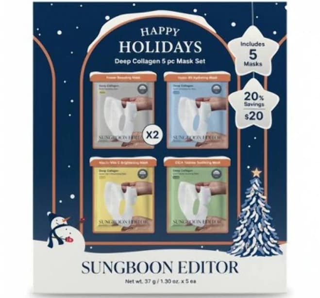 Sungboon Editor Deep Collagen Overnight Mask Gift Set 5ct - Imperfect