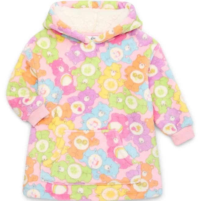 Care Bears Toddler Girl Allover Print Super Soft Snugget Hoodie, Sizes 12m-5t, Toddler Girl's, Pink