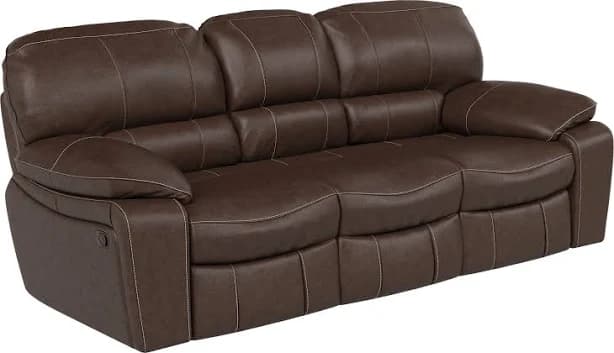 San Gabriel Brown Leather Power Reclining Sofa