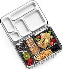 Stainless Steel Lunch Box for Adults Bento Box 5 Compartments with free Sealing, Metal Lunchbox for Travel, Work, Eco-Friendly - AliExpress 15