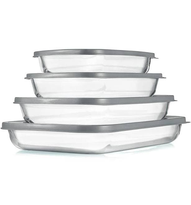 NutriChef 4-Piece Glass Bakeware Set