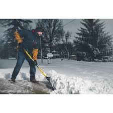 THE SNOWPLOW 30-Inch Wide Ergonomic Winter Snow Removal Poly Snow Pusher Shovel with Handle - Walmart.com