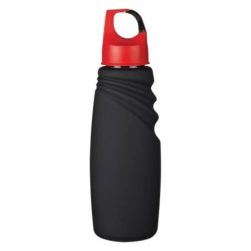 Custom 24 Oz. Matte Finish Crest Carabiner Sports Bottle in Red | ABS Plastic | Bagmasters