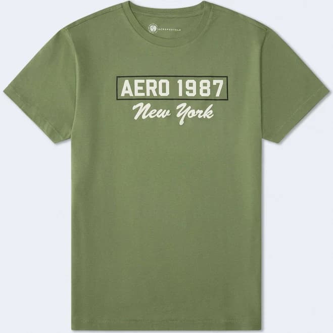 Aeropostale Men's 1987 Box Graphic Tee