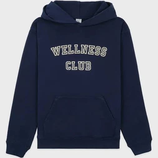 Sporty & Rich Wellness Club Flocked Hoodie