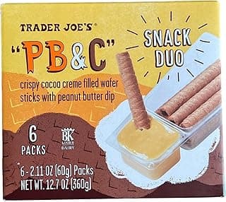 PB&C Crispy Cocoa Creme Filled Wafer Sticks with Peanut Butter Dip Snack Duo by Trader Joe's 12.7 Oz - (Pack of 1)