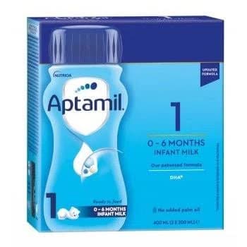 Aptamil 1 Ready to Feed/drink Formula 400 ml (2 x 200 ml)