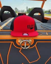 Elite Flat Bill Snapback Hat Red