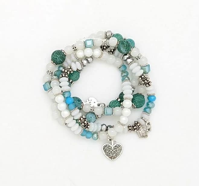 TLB Multi Strand Beaded Bracelet Set
