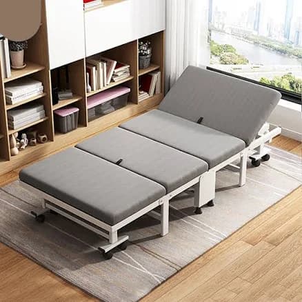 Ebern Designs Upholstered Folding Bed with Mattress Included