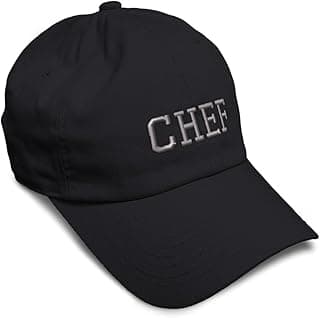 Soft Baseball Hat Embroidered Dad Hat Silver Letters Chef Cooking Embroidery Men & Ladies Baseball Cap