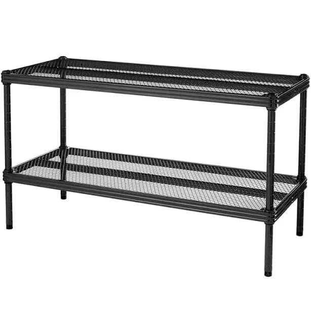 Design Ideas MeshWorks 2 Tier Full Size Metal Storage Shelving Unit Rack