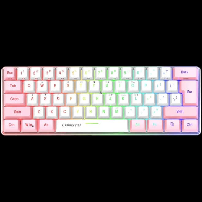 LANGTU K61 Type-C Wired 61-Key RGB Blue Switch Mechanical Keyboard