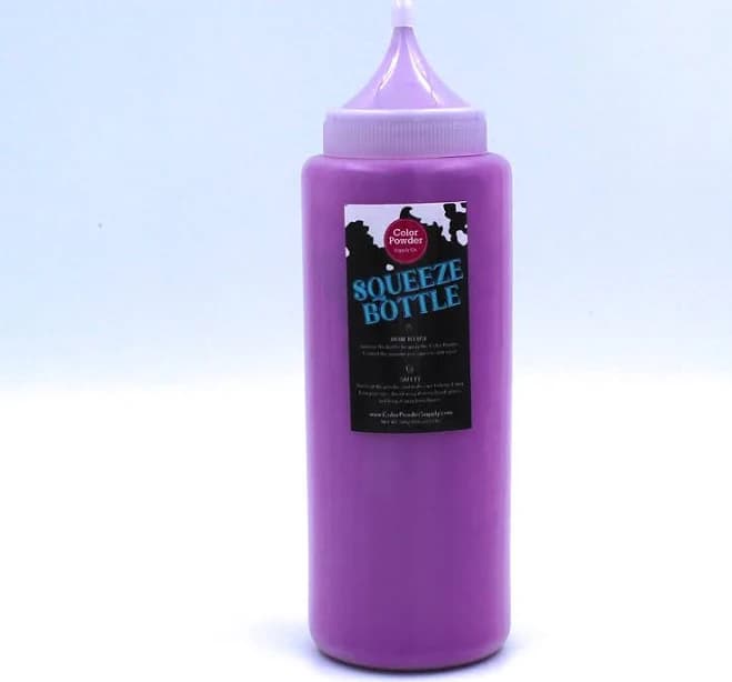 Pre-filled Purple Color Powder Squeeze Bottles | Color Powder Supply Co.
