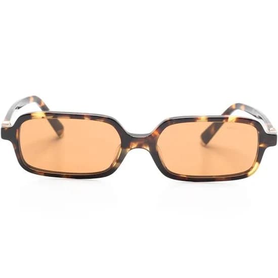 Miu Miu Eyewear Tortoiseshell Rectangle-Frame Sunglasses