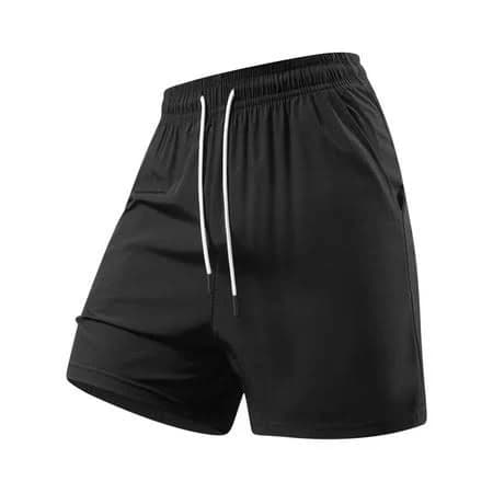 Men's Elastic Waist Drawstring Athletic Shorts
