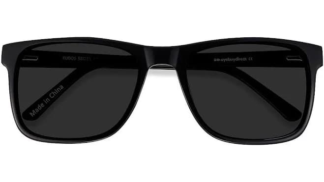 Kudos Rectangle Acetate Sunglasses with 1.6 Basic Tint Lenses