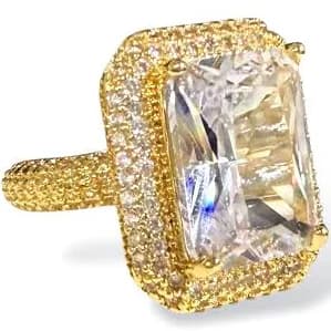 Calling On You Pave Clear Stone Cocktail Ring
