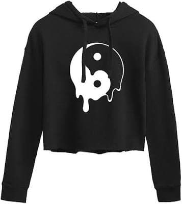Melty Yin Yang Cropped Hoodie