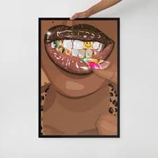 Grillz” Framed Print – DaredtoPaint