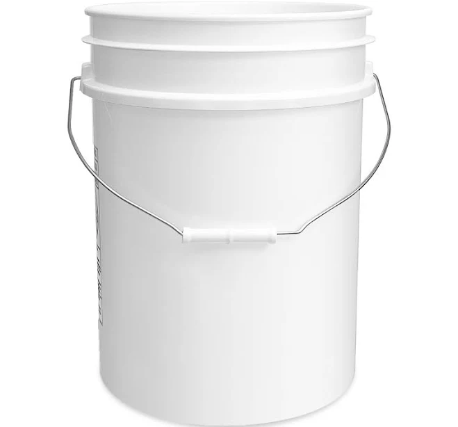 Epackagesupply 5-Gallon (S) Food-Grade Plastic General Bucket (6-pack) in White | EP-T40MW-L40GTS 6pk