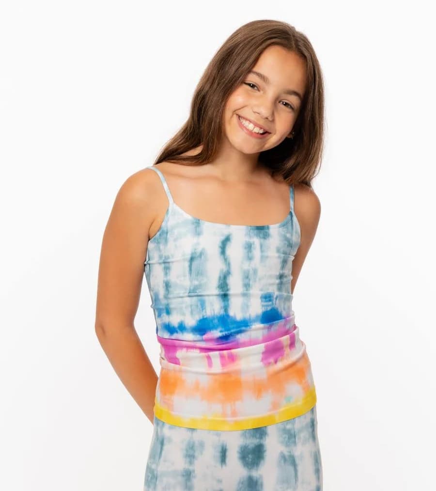 Girl's Tie Dye Print Full Cami
