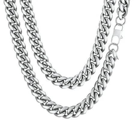 Stainless Steel Curb Cuban Link Necklace