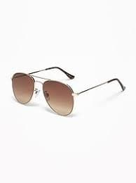 Wire-Frame Aviator Sunglasses | Old Navy