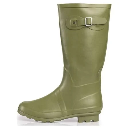 Norty Womens Hurricane Rain Boots Waterproof High-Calf Length 13 inch Rubber Winter Spring and Garden Boots