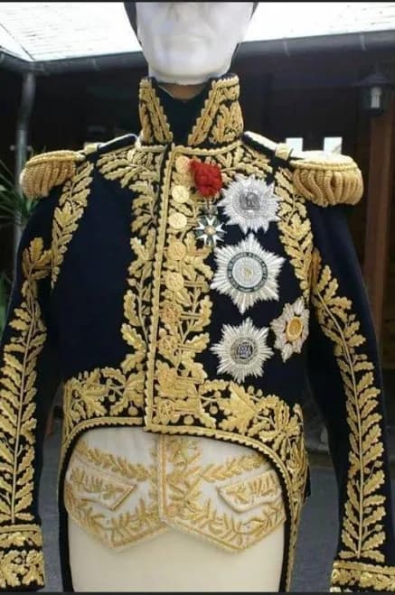Imperial Ceremonial Military Jacket Gold Embroidery Epaulettes Couture