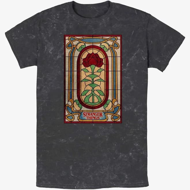 Stranger Things Stained Glass Rose T-Shirt