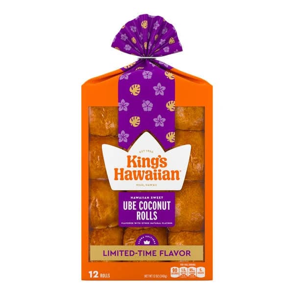 King's Hawaiian Ube Coconut Rolls