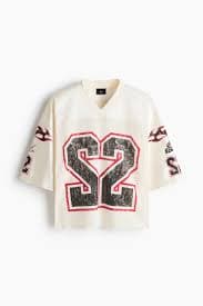 Oversized Printed Mesh T-Shirt - White/22 - Men | H&M US