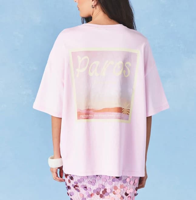 Women's Oversized Graphic Print T-Shirt