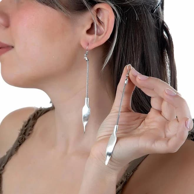 Teardrop Elongated Modern Earrings