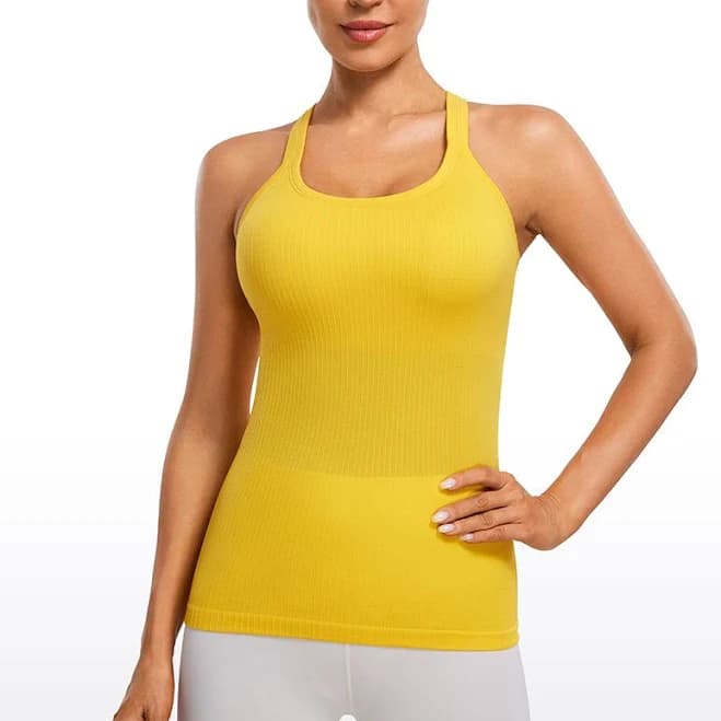Crz Yoga Tops Crz Yoga Speedy Seamless Built-in Bra Tank Y-back