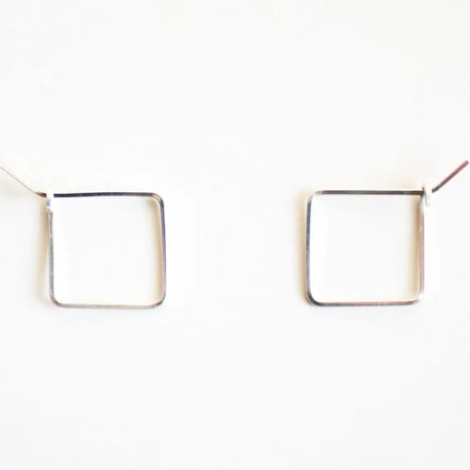 Mini Square Hoop Earrings