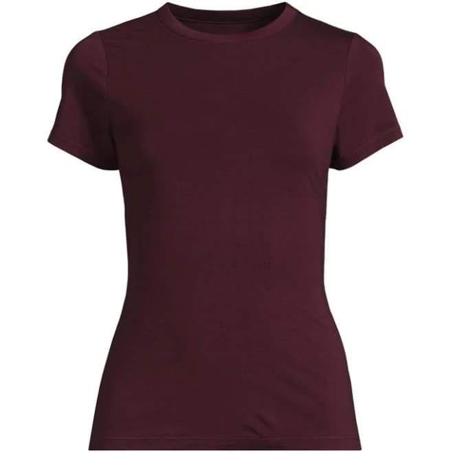 Lands' End Women's Cooling Crew Neck Short Sleeve T-Shirt