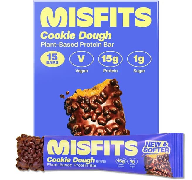 Misfits Vegan Protein Bars Cookie Dough Updated Recipe
